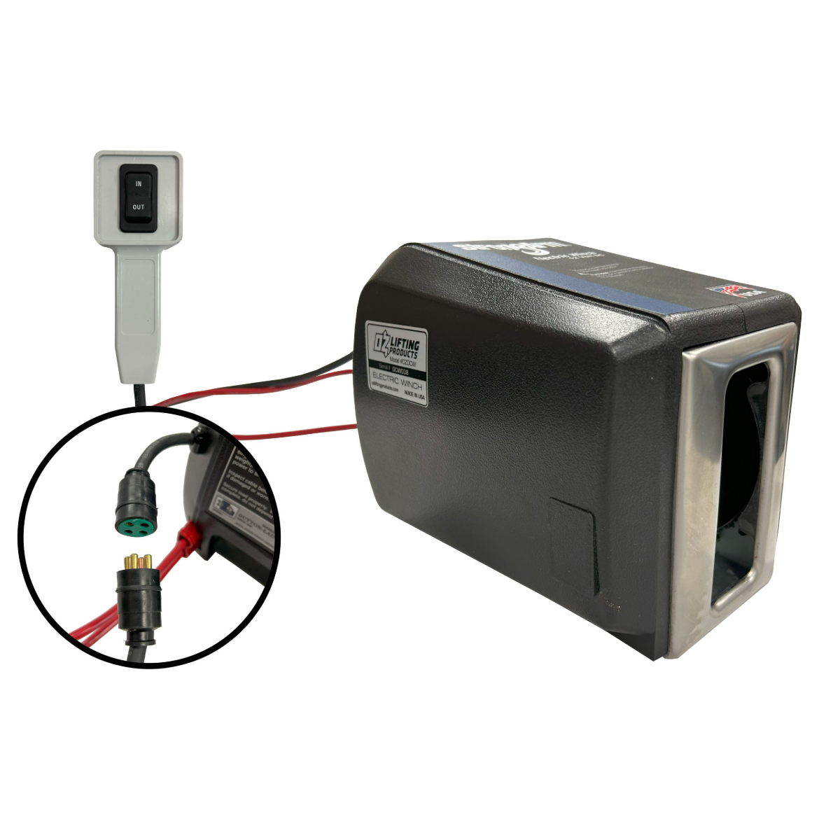 OZ Lifting Electric Winch 12V with Overload Protection