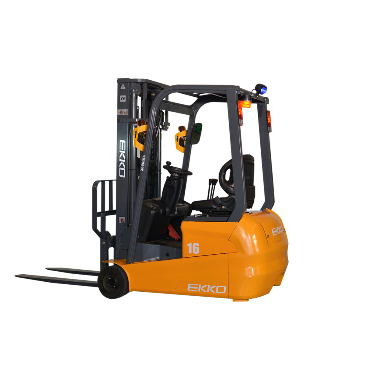 EKKO EK16A-138 3-Wheel Forklift 3,500 lb, 138" Lift