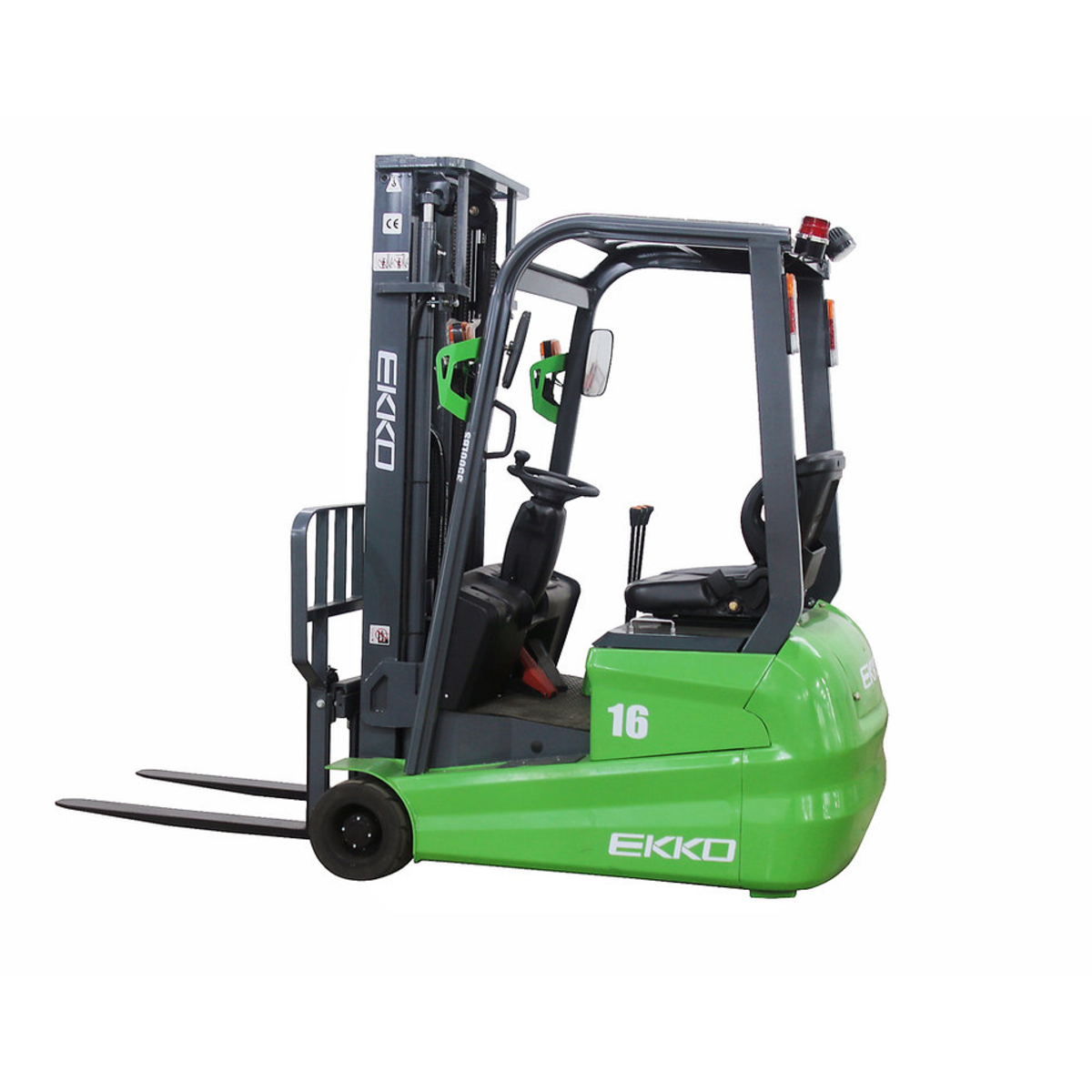 EKKO EK16A-189Li 3-Wheel Lithium Forklift, 3,500 lb Capacity, 189" Lift Height