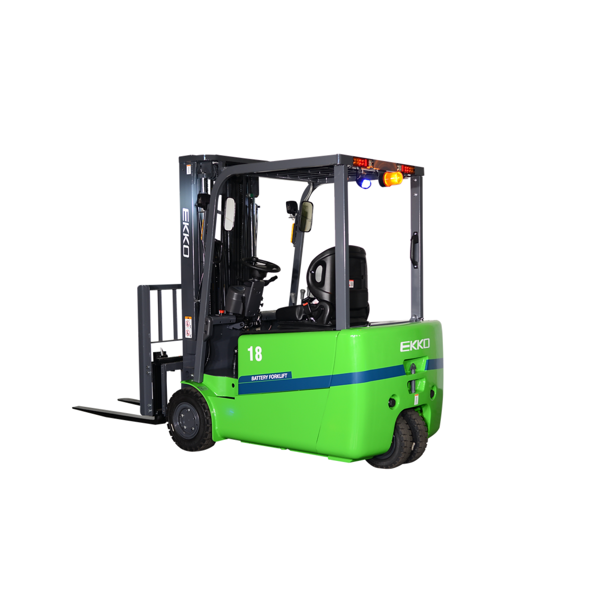 EKKO EK18AT-185Li 3-Wheel Lithium Forklift, 4,000 lb Capacity, 185" Lift Height