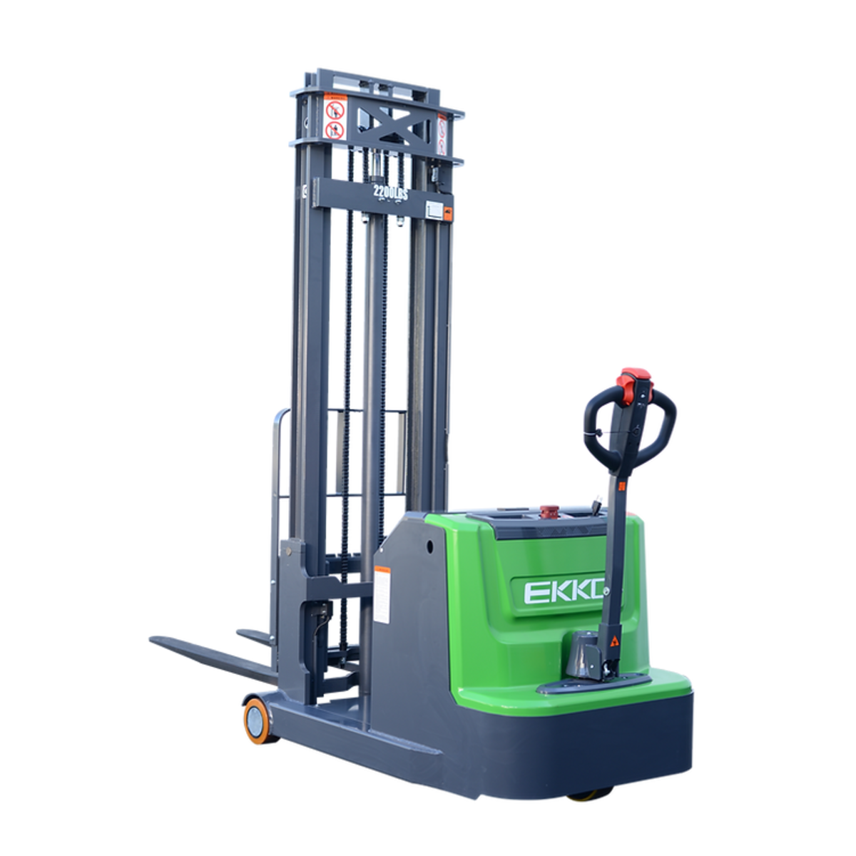 EKKO EK10S-138Li Counterbalanced Walkie Stacker 2,200 lb Capacity, 138" Height