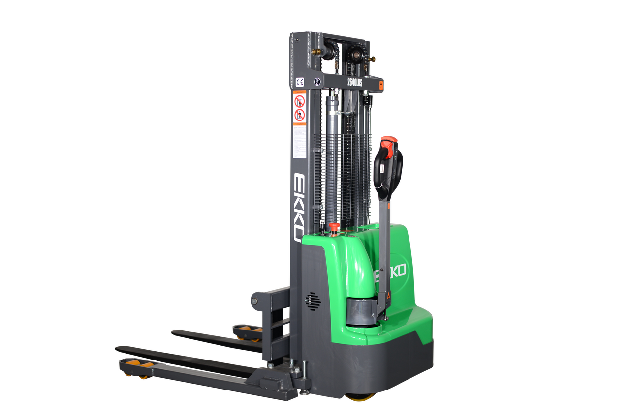 EKKO EB12E-98Li Full Powered Straddle Stacker (Li-Ion)   2,640 lb Capacity
