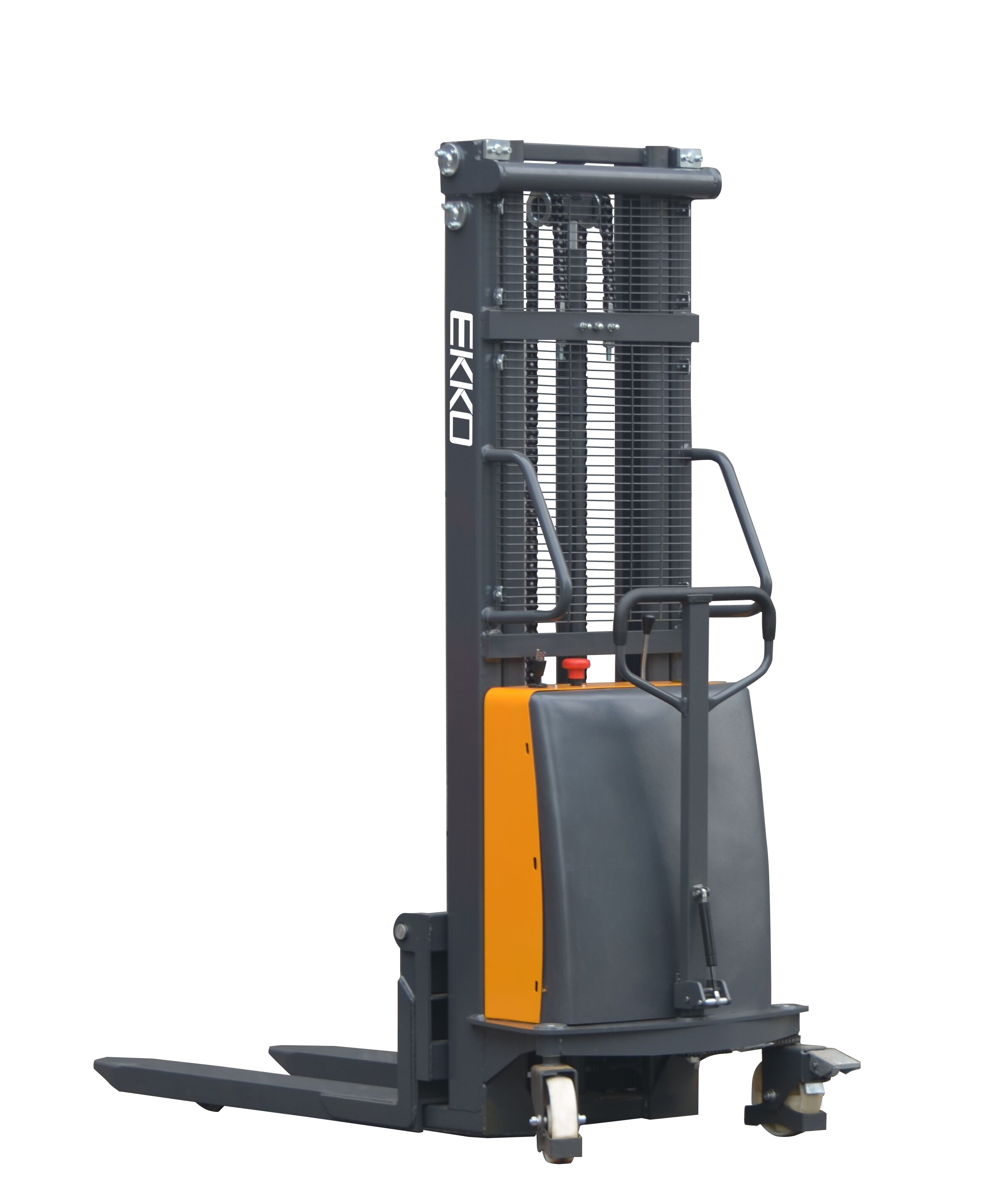 EKKO EA15E Semi-Electric Forkover Stacker   3,300 lb Capacity