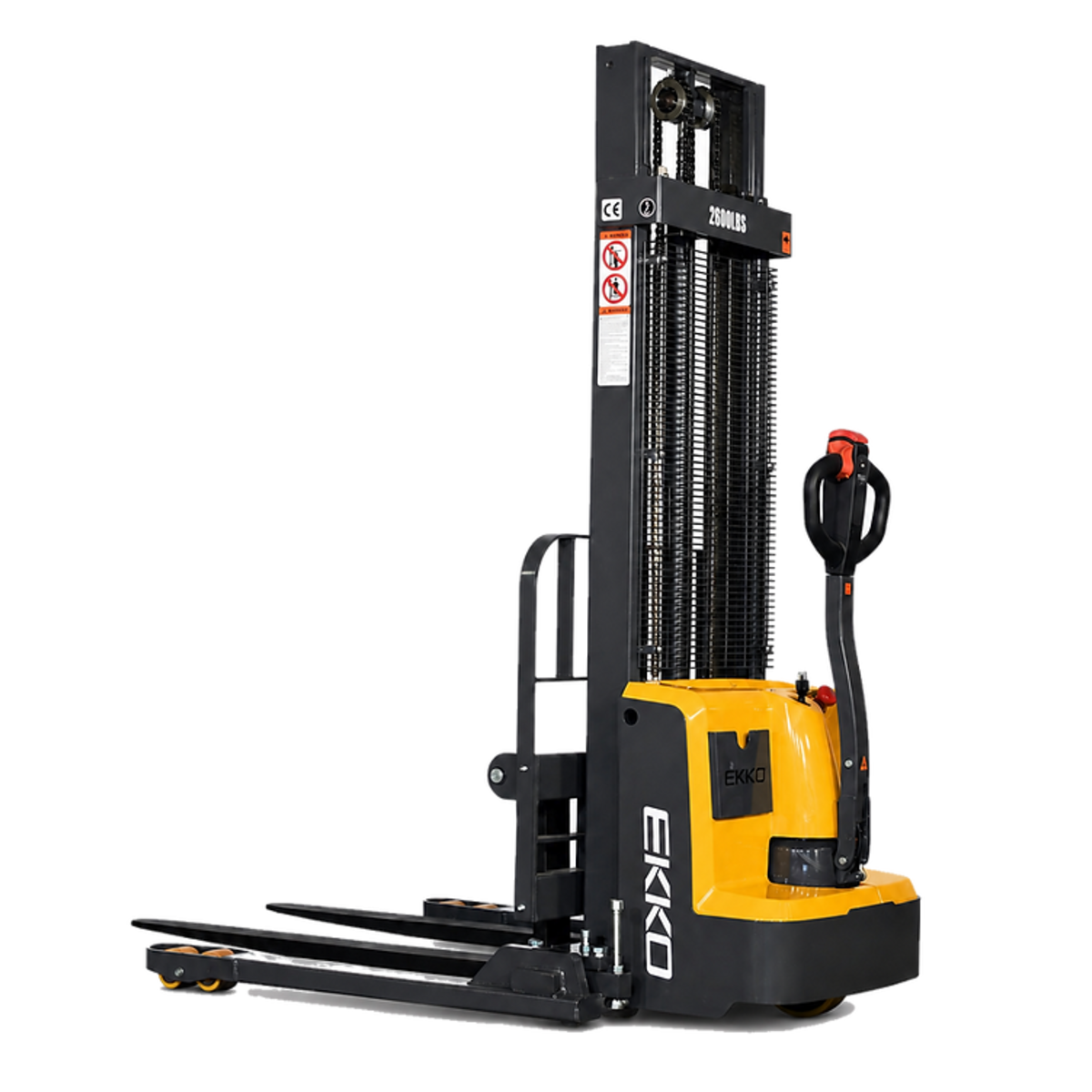 EKKO EB13E-138 Full Powered Straddle Stacker 2,800 lb Capacity, 138" Height