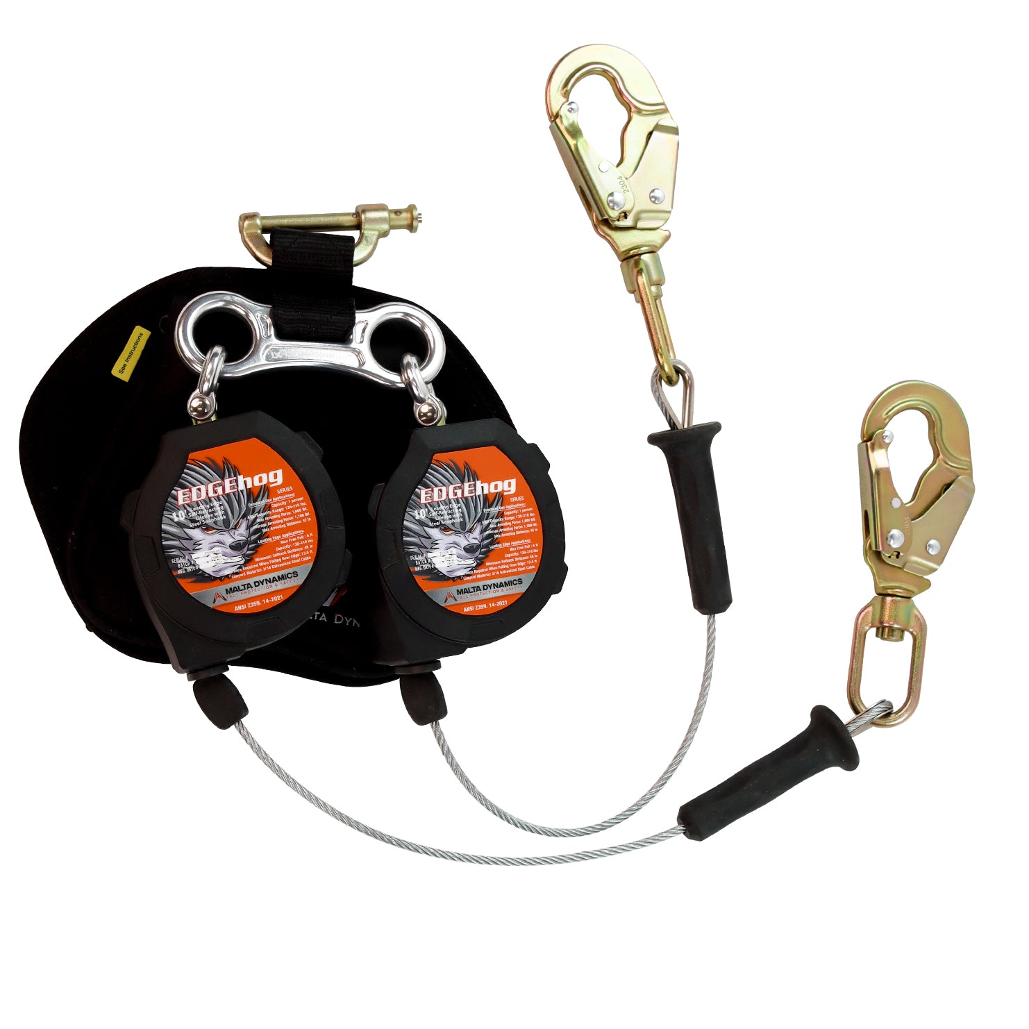 10' EDGEHOG DUAL SRL, CLASS 2-P Snap Hook