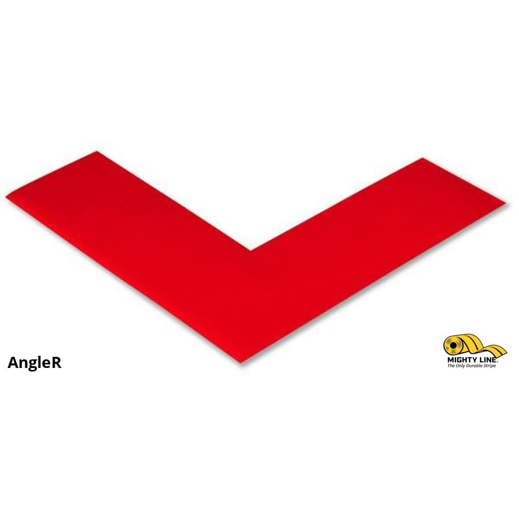 Mighty Line 2" Solid Red Floor Tape Angle - Pack of 100