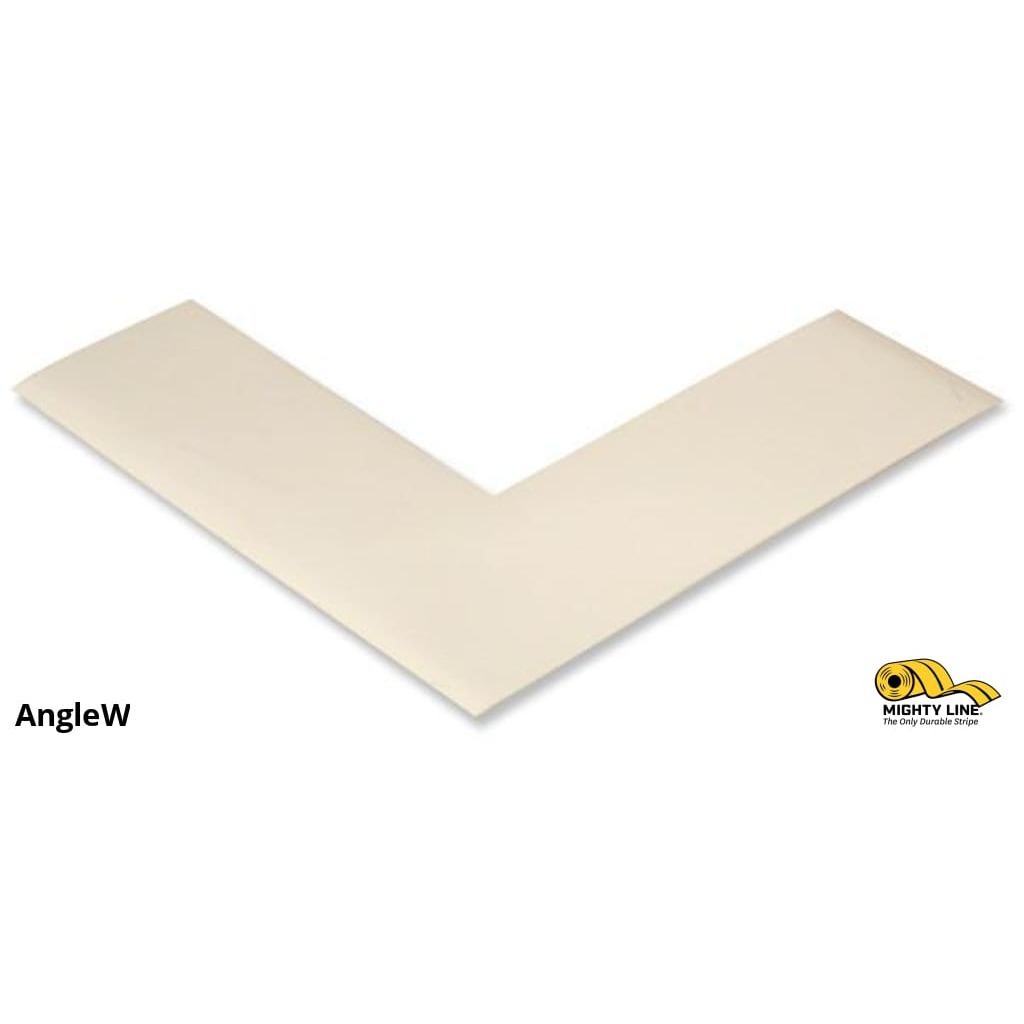 Mighty Line 2" Solid White Floor Tape Angle - Pack of 100