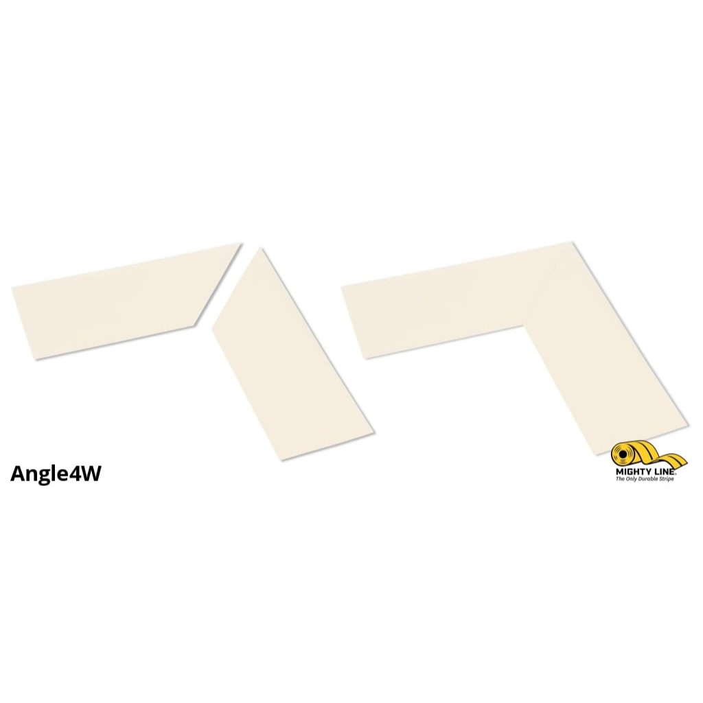 Mighty Line 4" Wide Solid White 10" Long Angle - Pack of 25