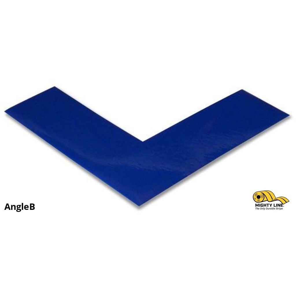 Mighty Line 2" Solid Blue Floor Tape Angle - Pack of 100