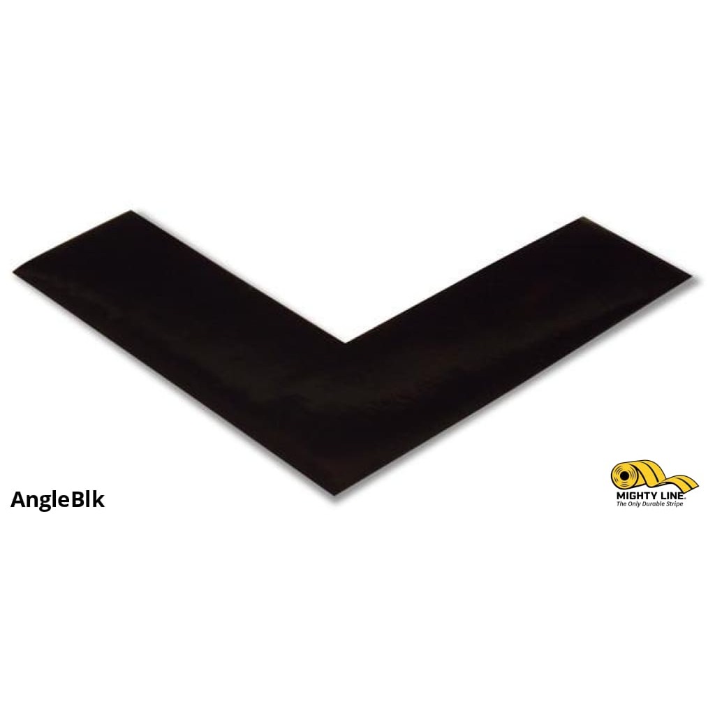 Mighty Line 2" Wide Solid Black Angle - Pack of 100 - Floor Tape & Floor Marking