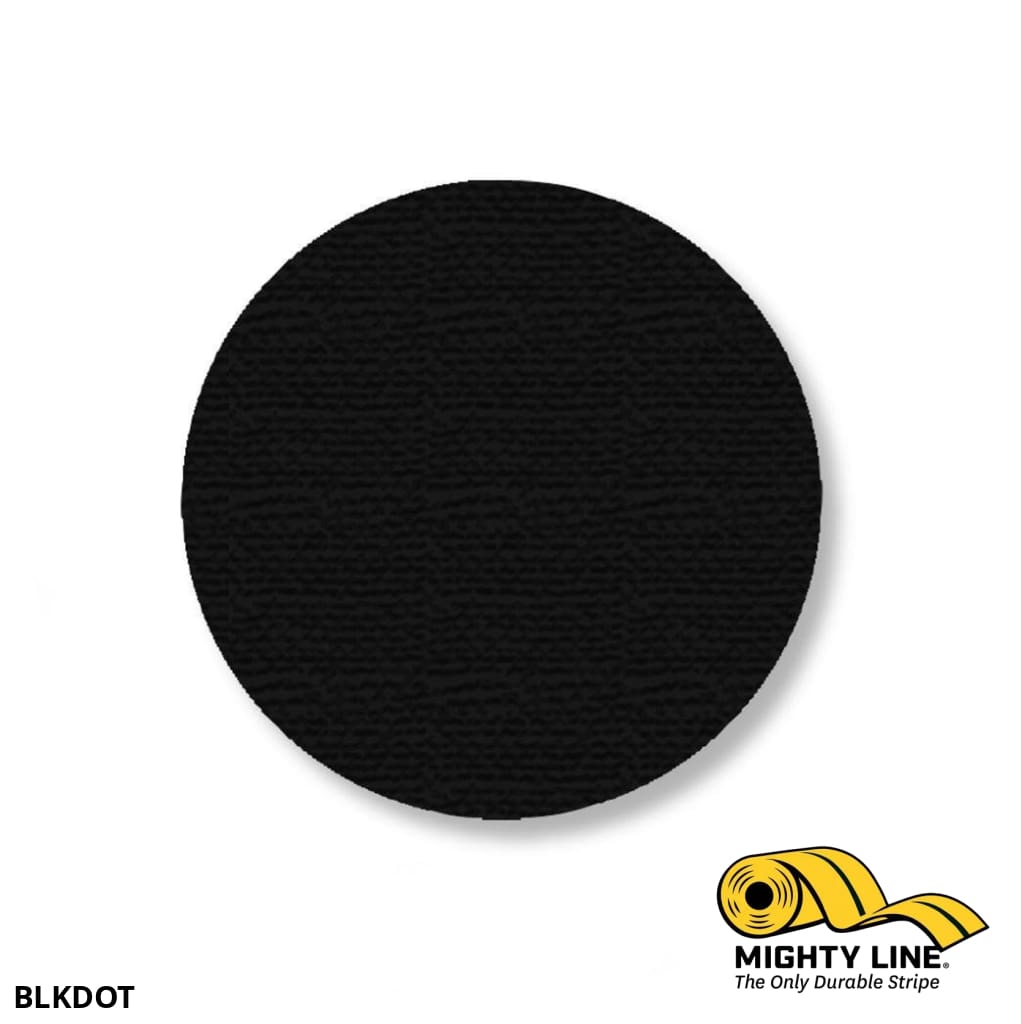 3.5 Black Solid Floor Tape Dot  “ Pack of 100