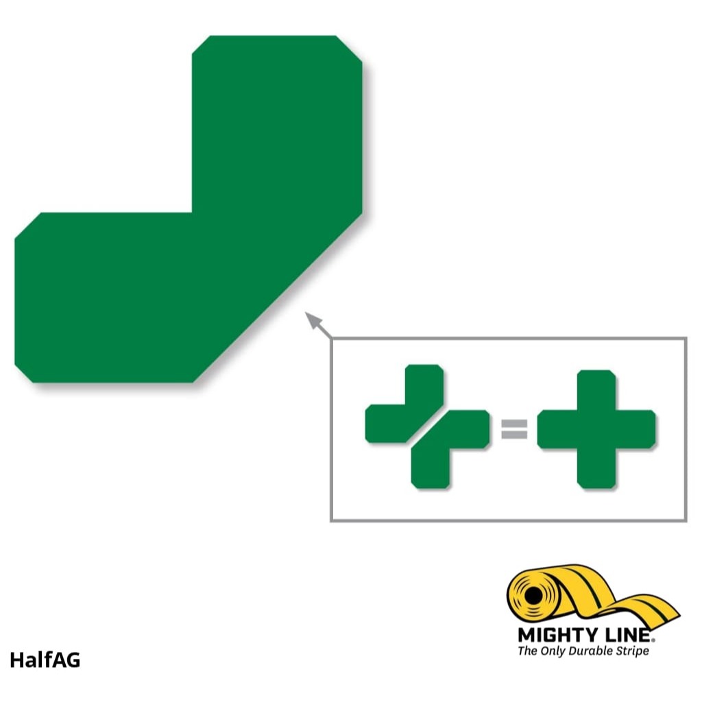 Mighty Line 2" Green Half Angle - Pack of 100