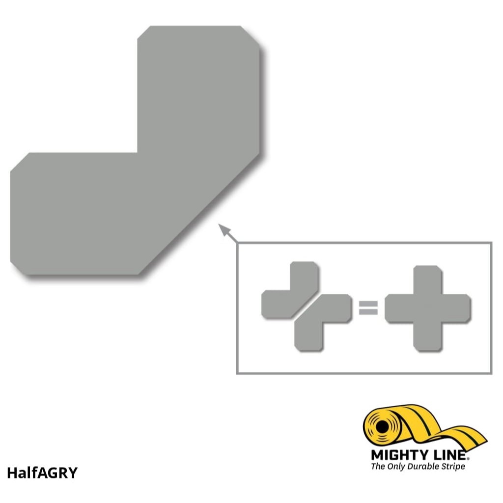 Mighty Line 2" Gray Half Angle - Pack of 100