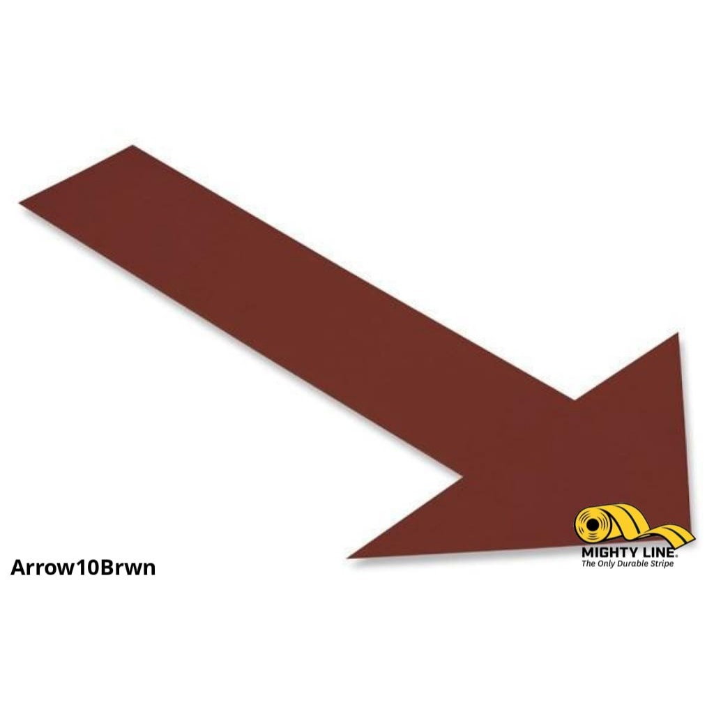 Mighty Line Solid Brown Arrow - Pack of 50 - Floor Marking