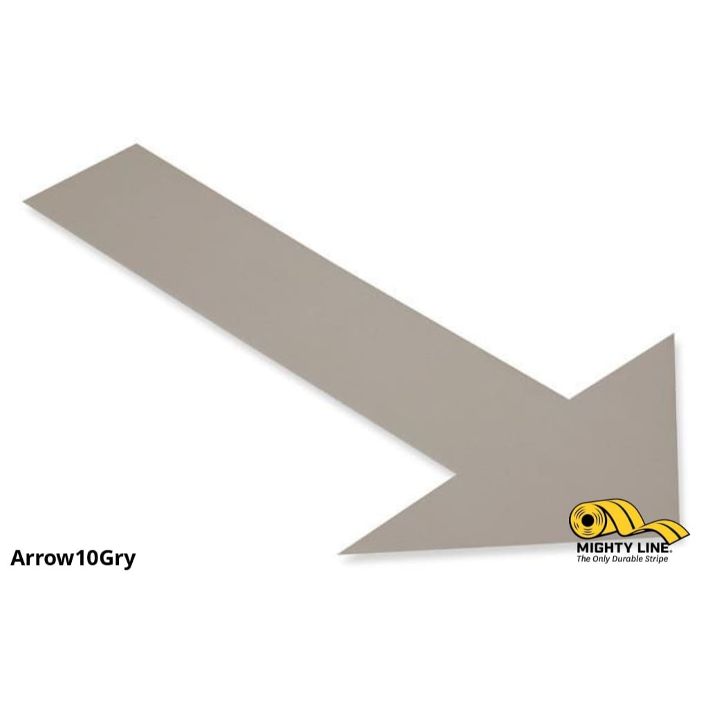 Mighty Line Solid Gray Arrow - Pack of 50 - Floor Marking