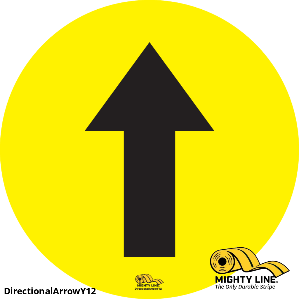 12" Directional Arrow Sign - 1 Sign - Floor Marking