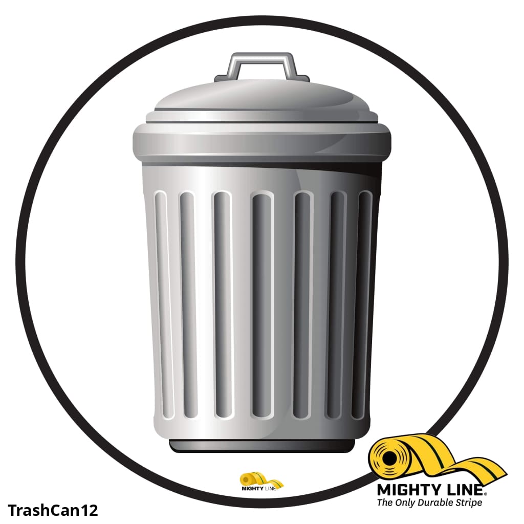 24" Trash Can - Silver