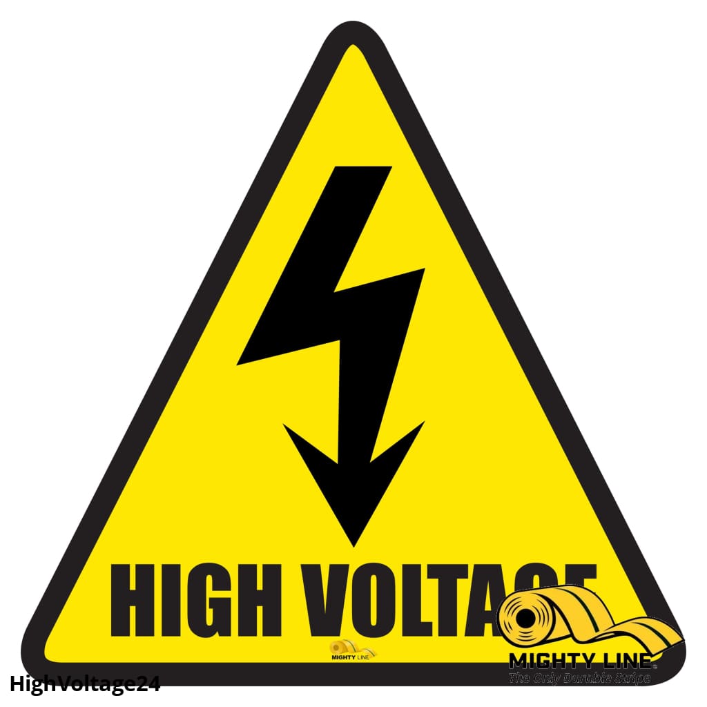 High Voltage Area Floor Sign - Floor Marking Sign, 24"