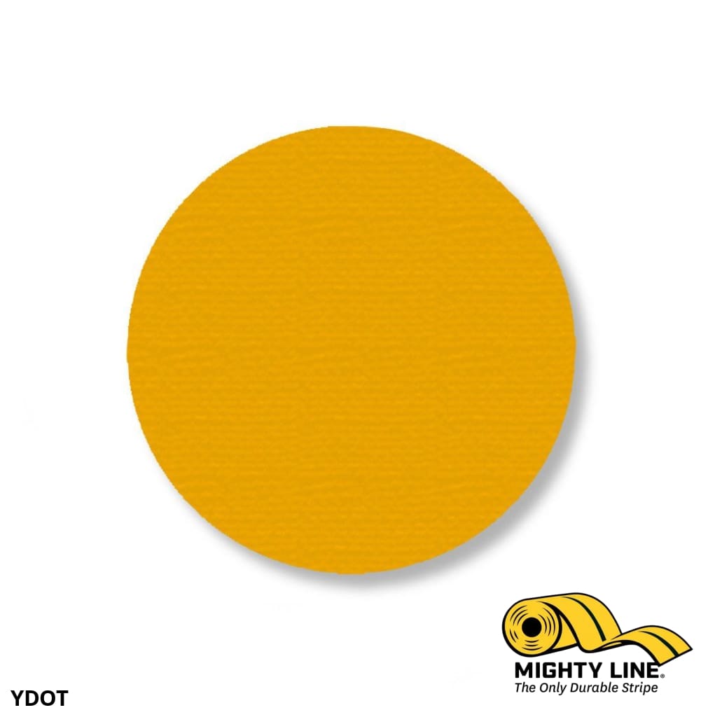 3.5 Yellow Solid Floor Tape Dot  “ Pack of 100