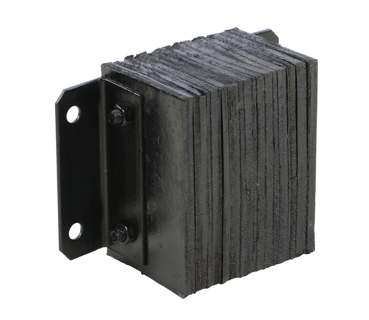 Vestil Laminated Rubber Dock Bumper - 10 In. x 12 In. x 6 In. - Black