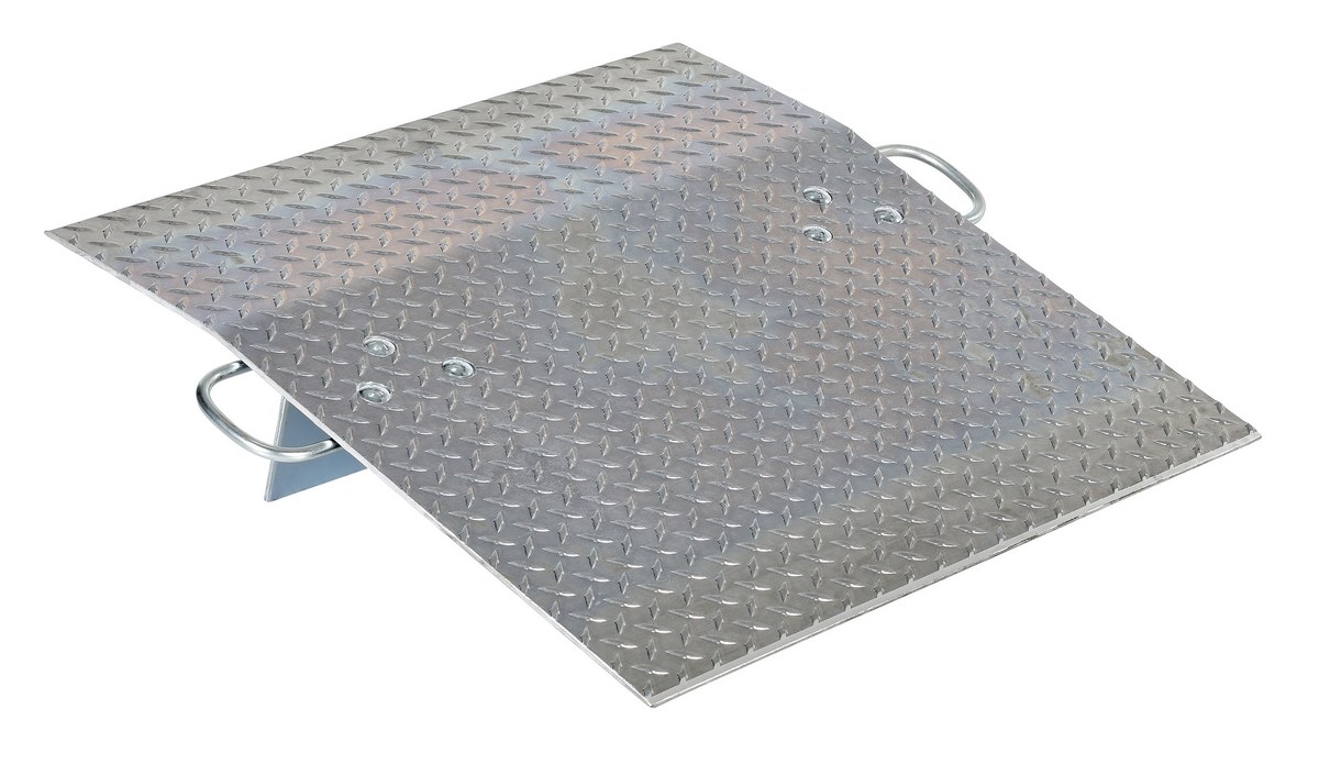 Vestil Aluminum Hand Truck Dock Plate - 30 In. x 30 In. 500 lb - Silver