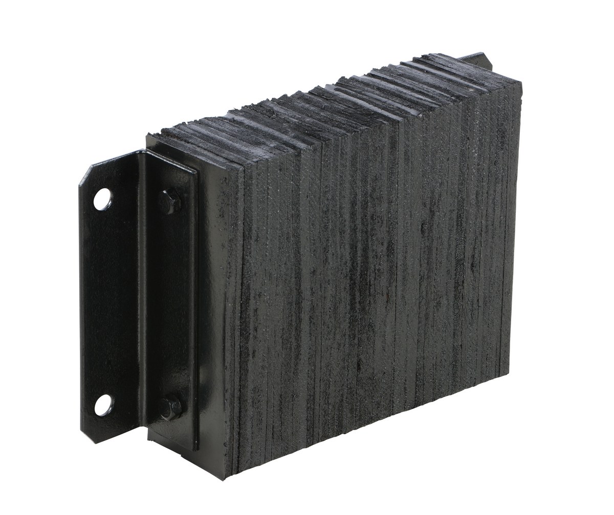 Vestil Laminated Rubber Dock Bumper - 12 In. x 18 In. x 4-1/2 In. - Black