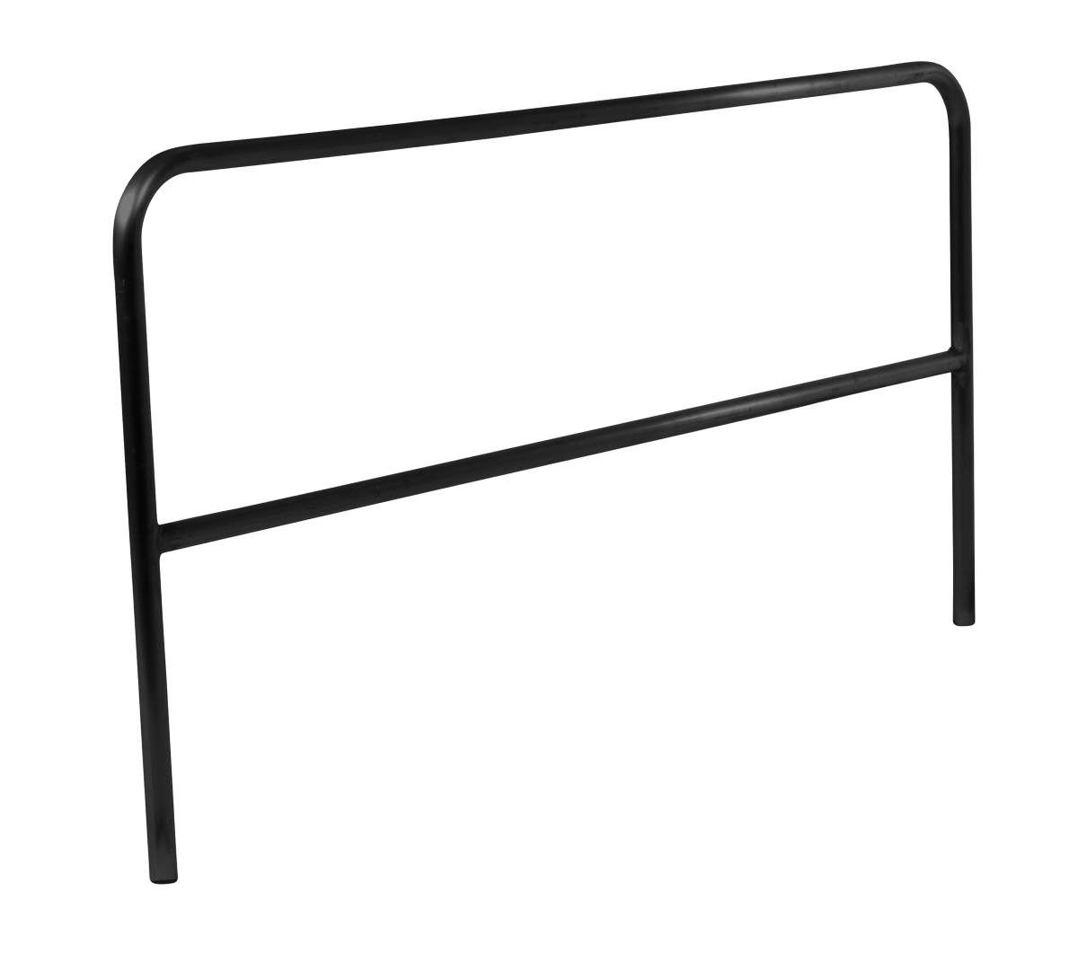 Vestil Aluminum Pipe Safety Railing - 84 In. Length - Black