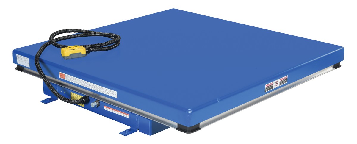 Vestil Steel Rotary Air Hydraulic Scissor Lift Table - 48 In. x 48 In. 3,000 lb - Blue