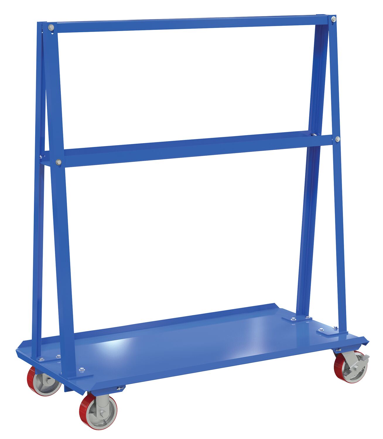 Vestil Steel A-Frame Cart - 24 In. x 48 In. 2,000 lb - Blue
