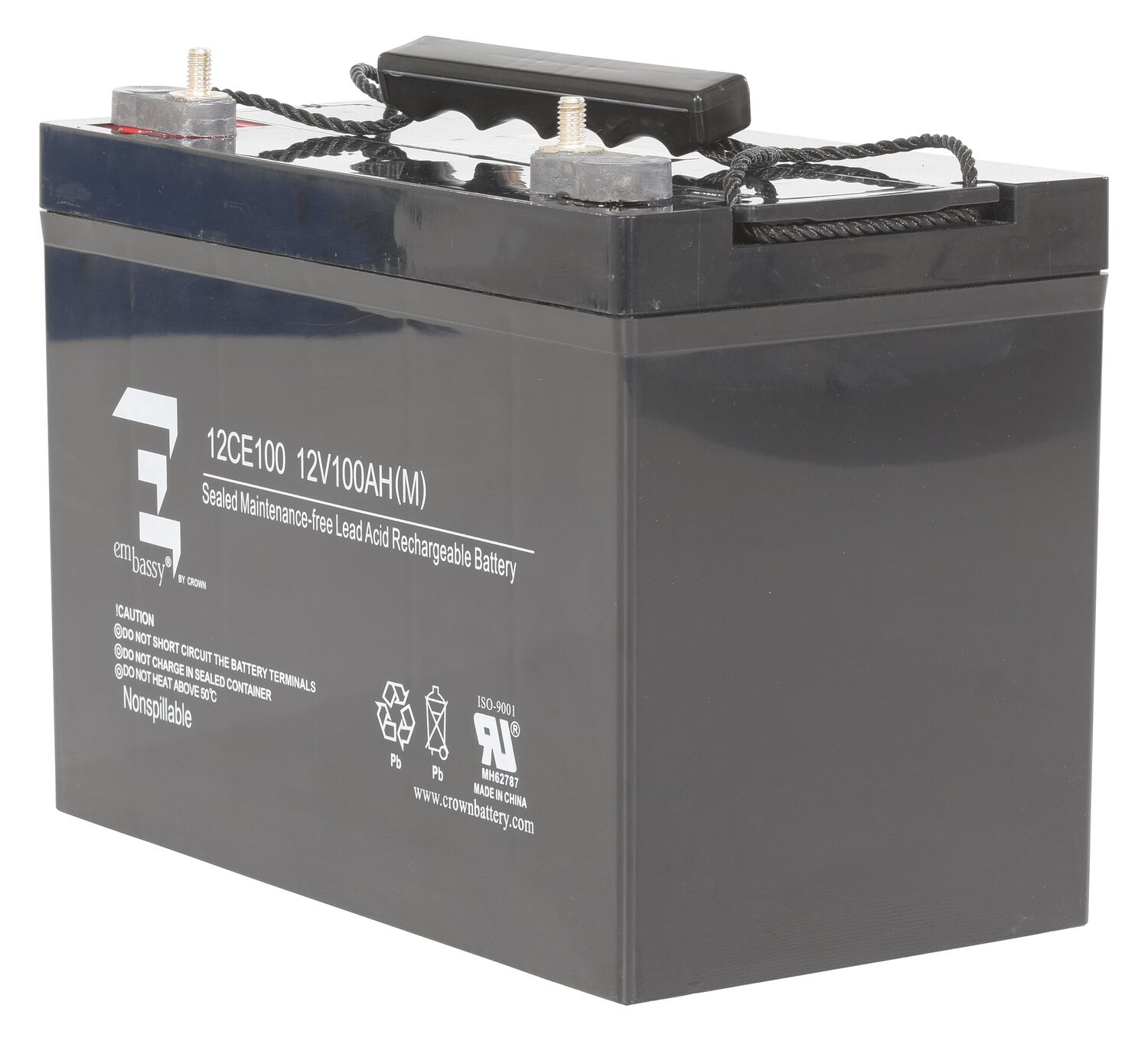 Vestil Factory Installed Lead Acid Absorbed Glass Mat AGM Upgrade - 12 Volt 100Ah Battery Quantity 1