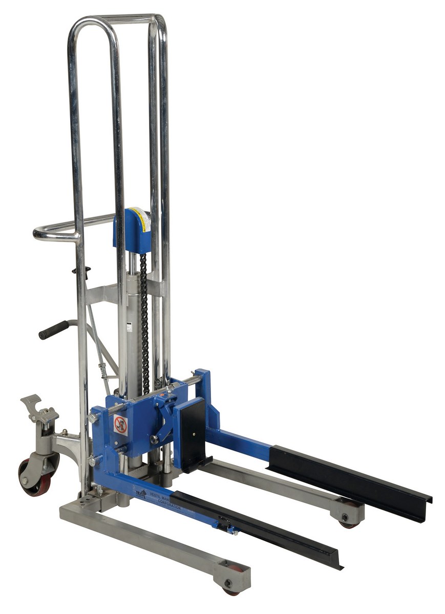 Vestil Steel Adjustable Box Stacker - 42-1/4 In. Raised Height 380 lb - Silver