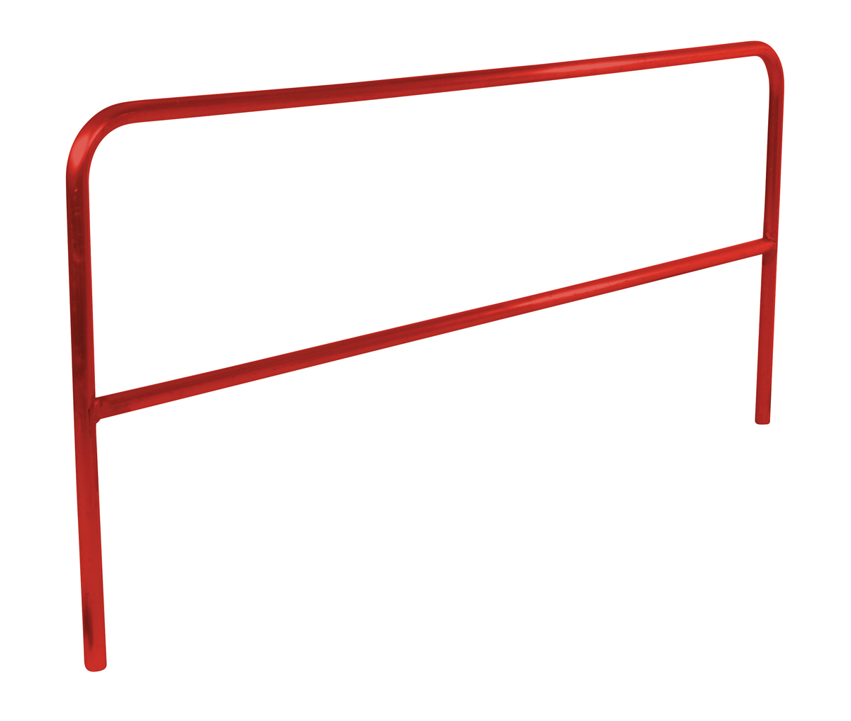 Vestil Aluminum Pipe Safety Railing - 120 In. Length - Red