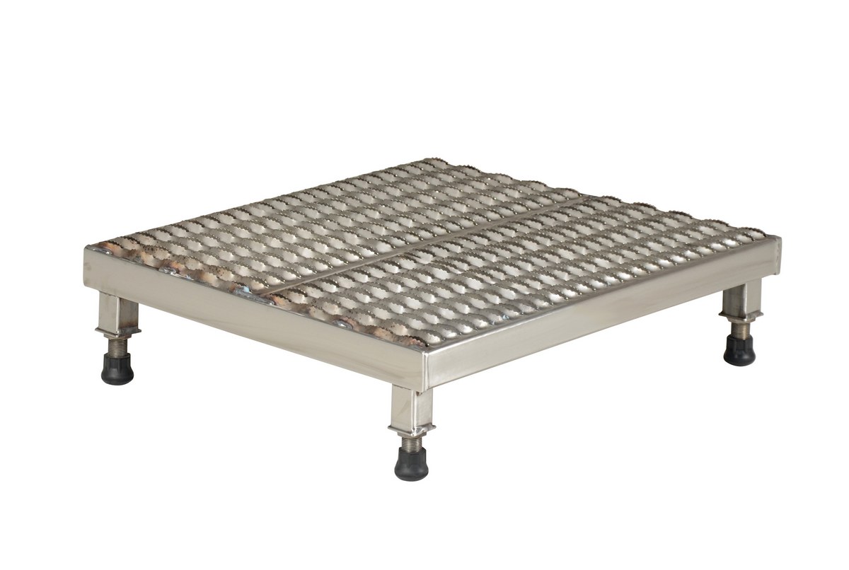 Vestil Stainless Steel Adjustable Work-Mate Stand - 23-1/2 In. x 24 In. x 6-3/4 In. 500 lb - Silver