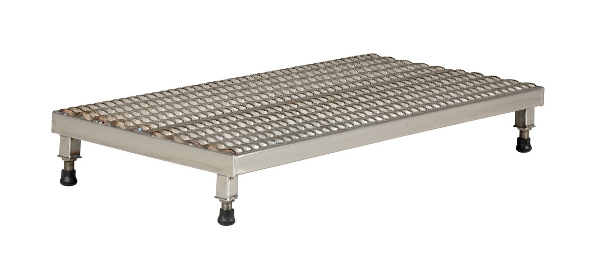 Vestil Stainless Steel Adjustable Work-Mate Stand - 48 In. x 23-5/8 In. x 6-3/4 In. 500 lb - Silver