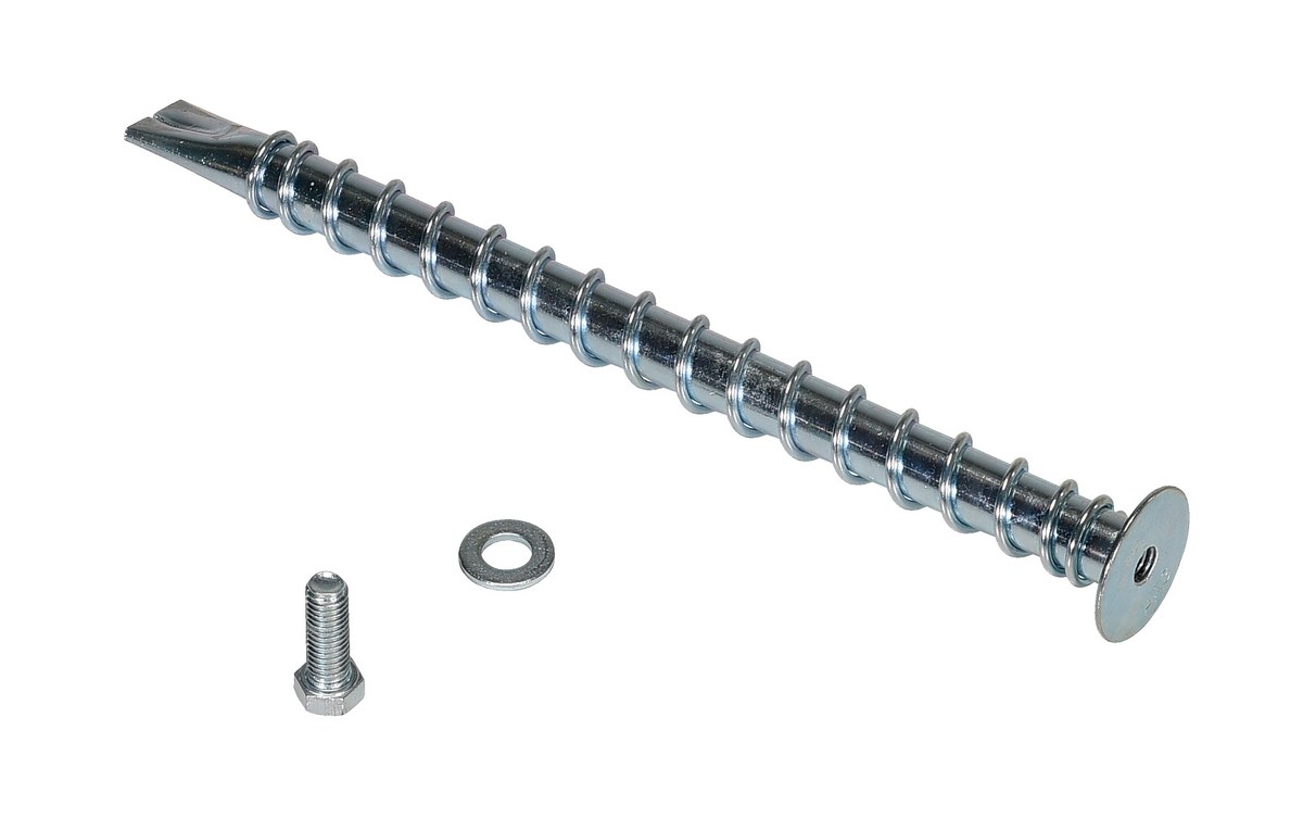 Vestil Steel Heavy Duty Asphalt Anchor - 1-5/8 In. x 1-5/8 In. x 12 In. - Silver