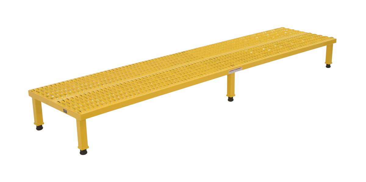 Vestil Steel Adjustable Work-Mate Stand - 97 In. x 23-1/2 In. x 10-1/2 In. 500 lb - Yellow