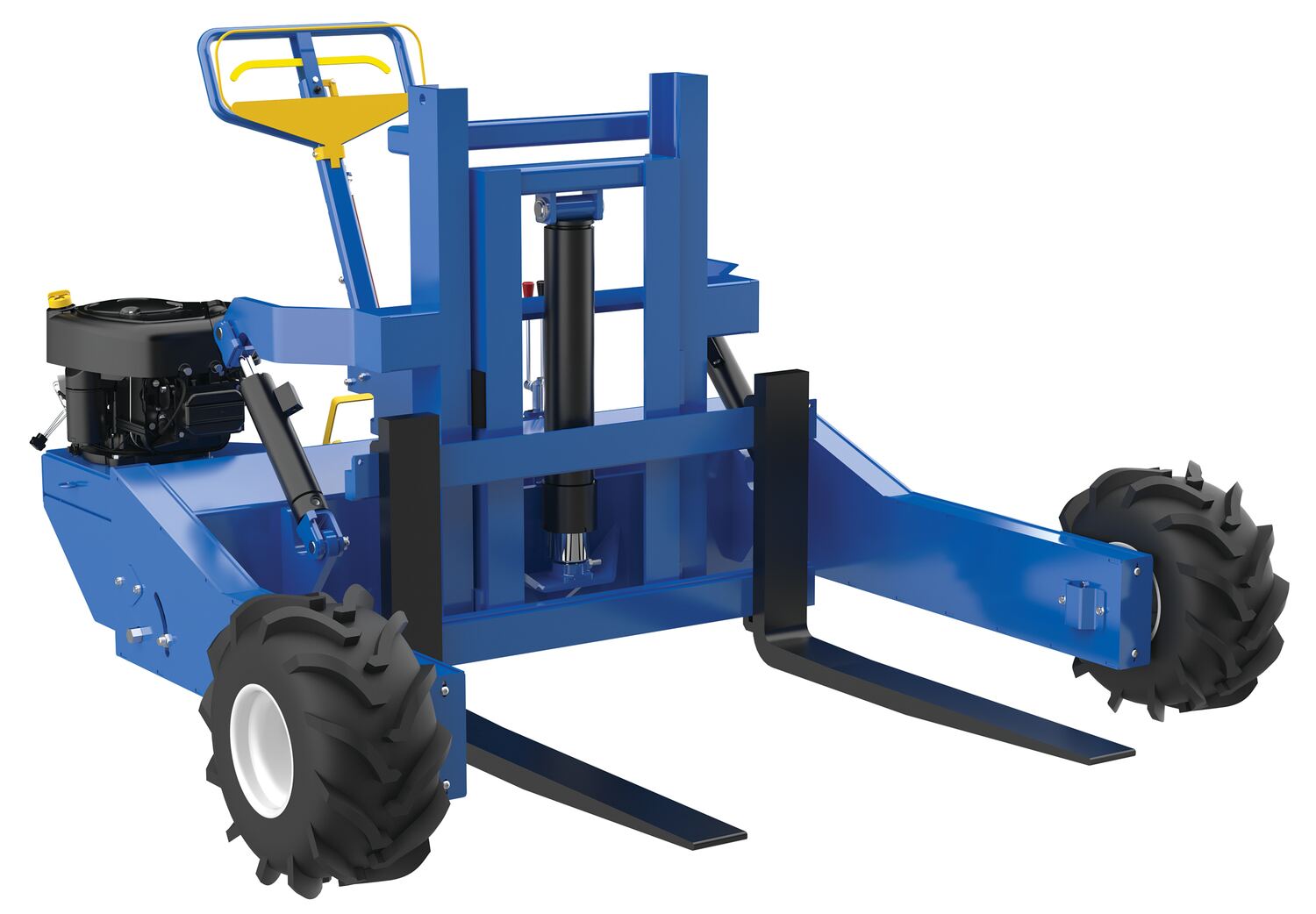 Vestil Steel Heavy Duty 344CC Gas Power With Powered Tilt All-Terrain Pallet Truck - 36 In. Fork Length 4000 lb - Blue