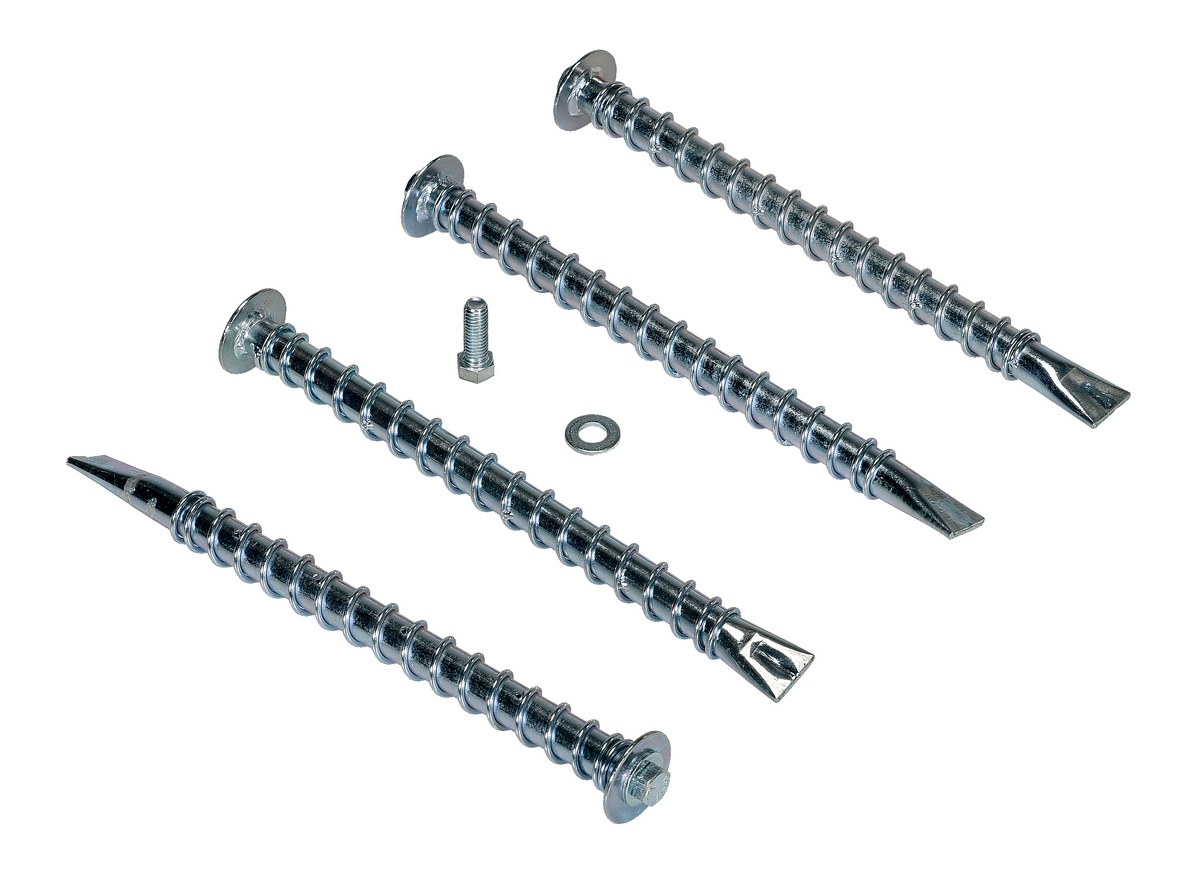 Vestil Heavy Duty Asphalt Anchor - 4 Pack 1-5/8 In. x 1-5/8 In. x 12 In. - Silver