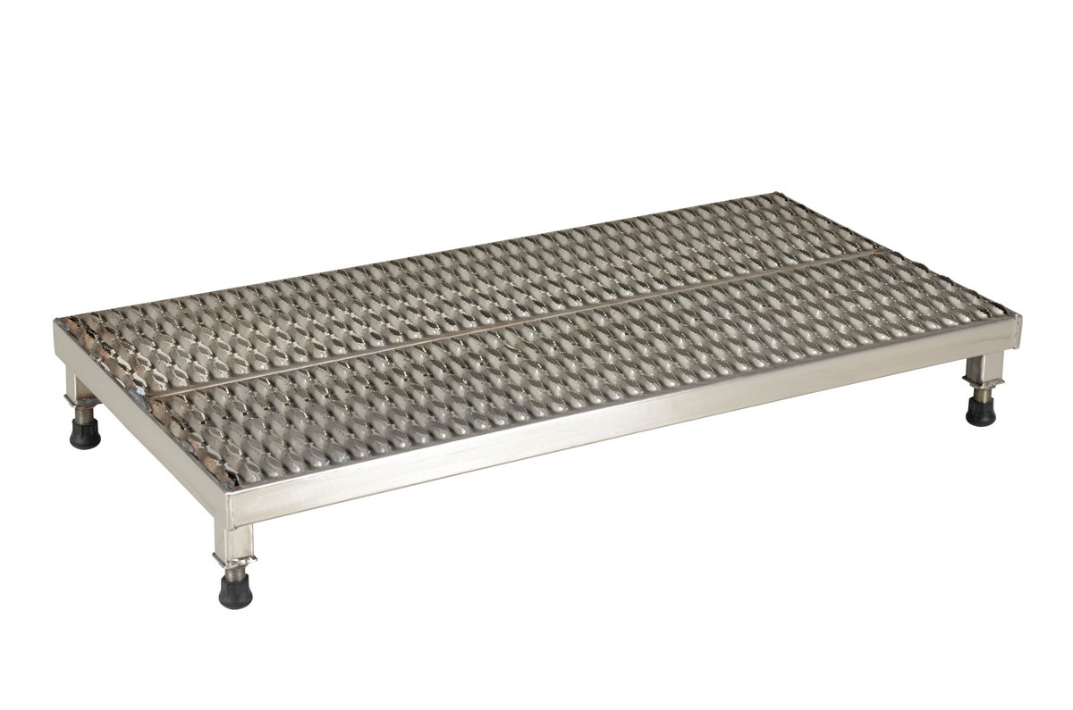 Vestil Stainless Steel Adjustable Work-Mate Stand - 35-1/4 In. x 19 In. x 6-3/4 In. 500 lb - Silver