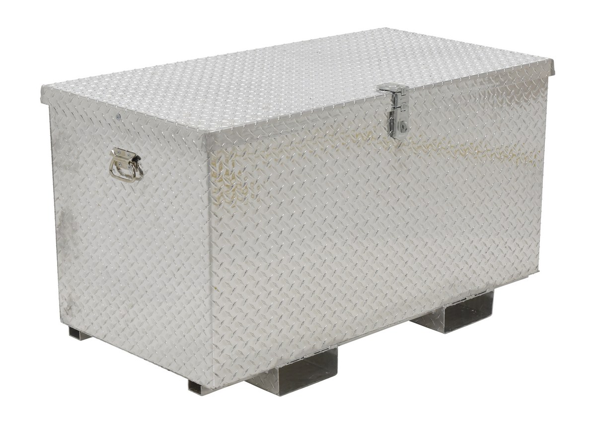 Vestil Aluminum Portable Tool Box with Fork Pockets - 24-3/4 In. x 48-3/4 In. x 27-5/8 In. 2500 lb - Silver