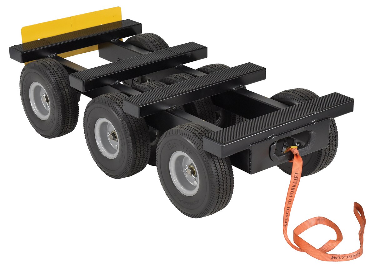 Vestil Steel Eight Wheel All-Terrain Dolly - 1,400 lb - Black