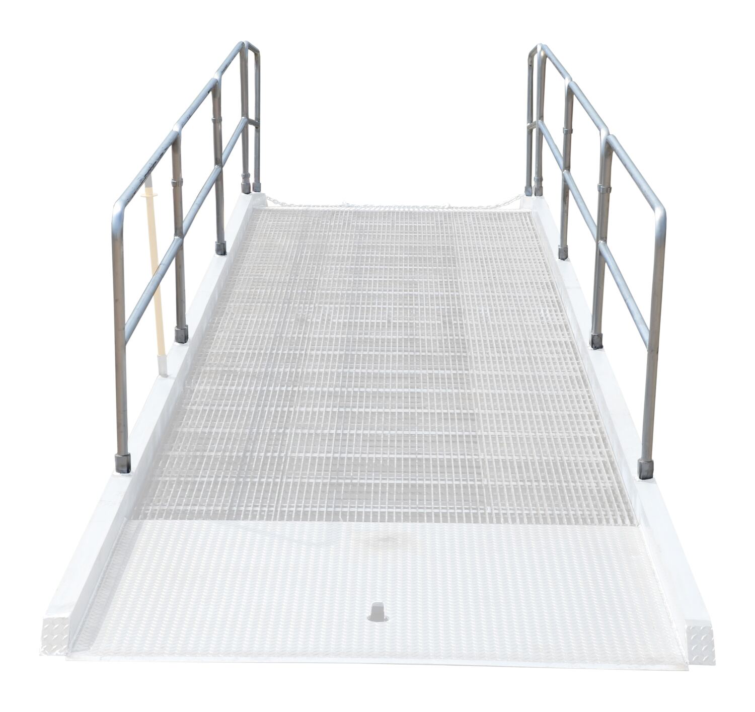 Vestil Steel Removable - 42 In. Height Handrails with 21 In. Welded Mid Rail For Aluminum and Steel Yard Ramp Models