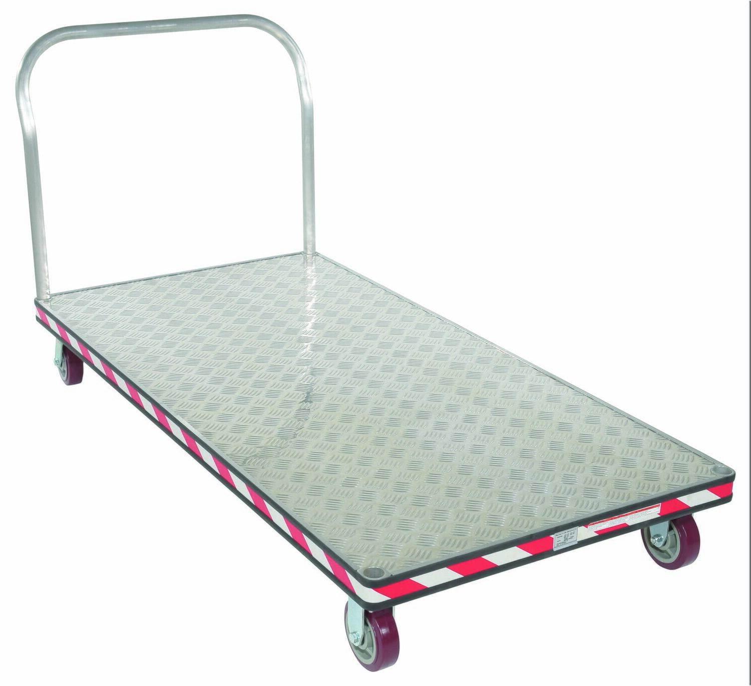 Vestil Aluminum Heavy Duty Tread Plate Platform Truck - 36 In. x 72 In. 3600 lb - Silver