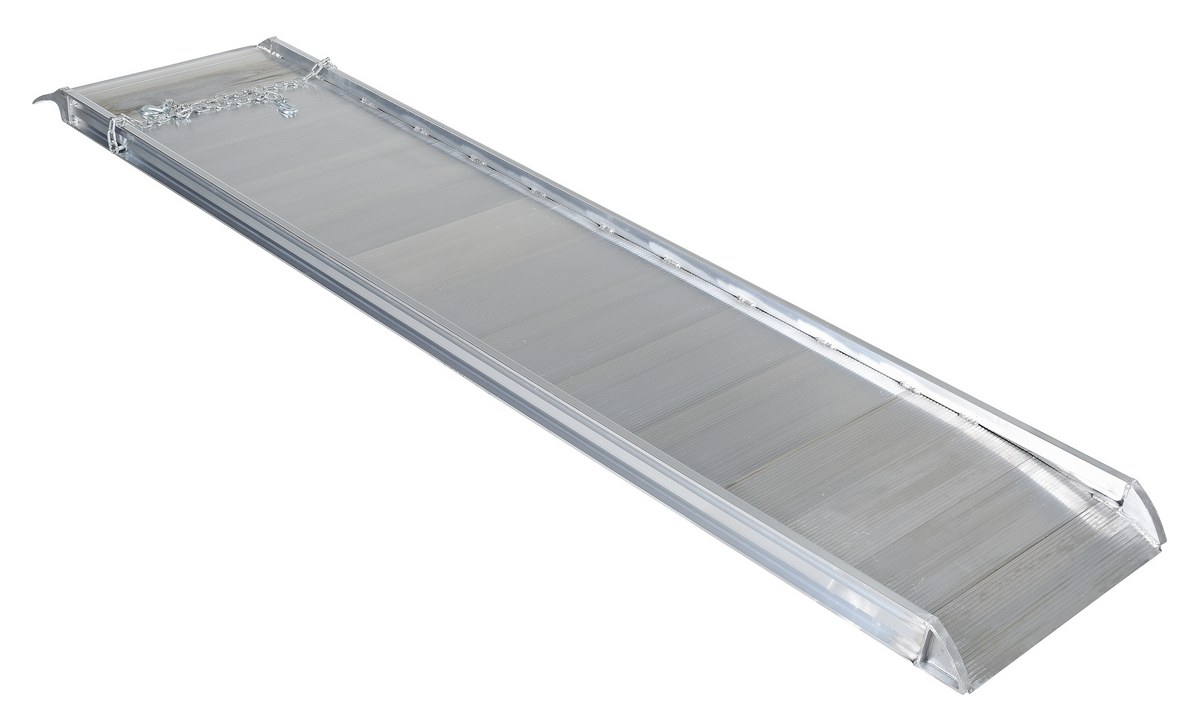 Vestil Aluminum Wheel Walk Ramp Overlapping Style - 120 In. x 28 In. 2200 lb - Silver