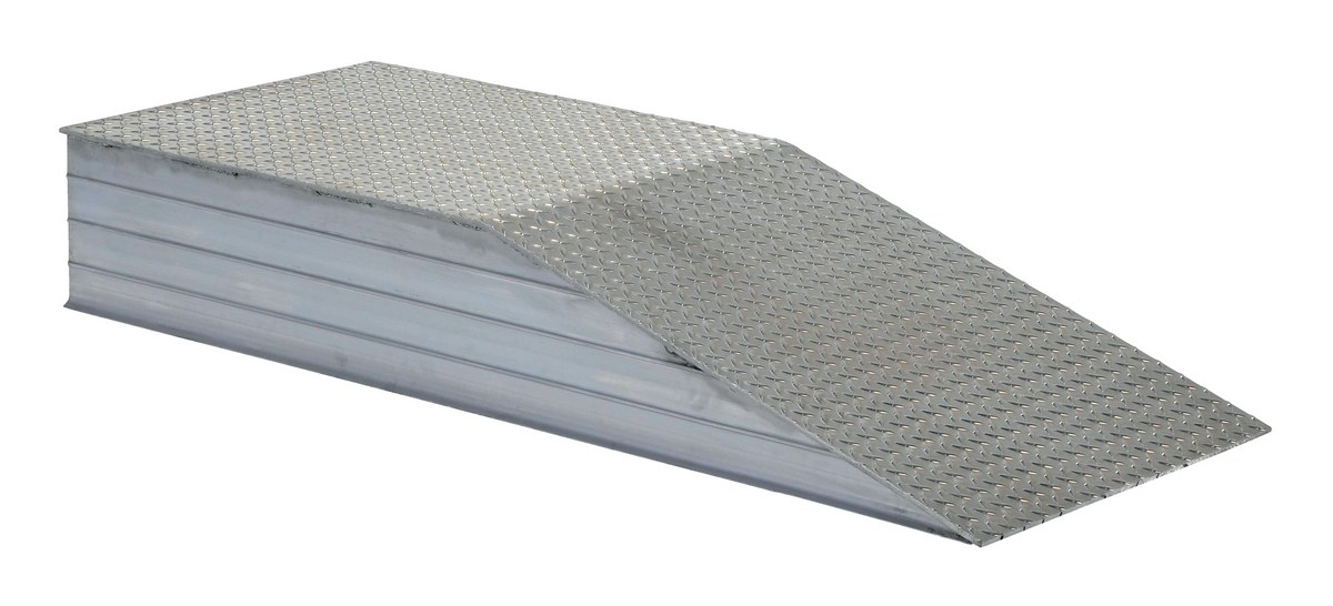 Vestil Aluminum Heavy Duty Wheel Riser - 66 In. x 24 In. x 11-7/8 In. 30000 lb - Silver