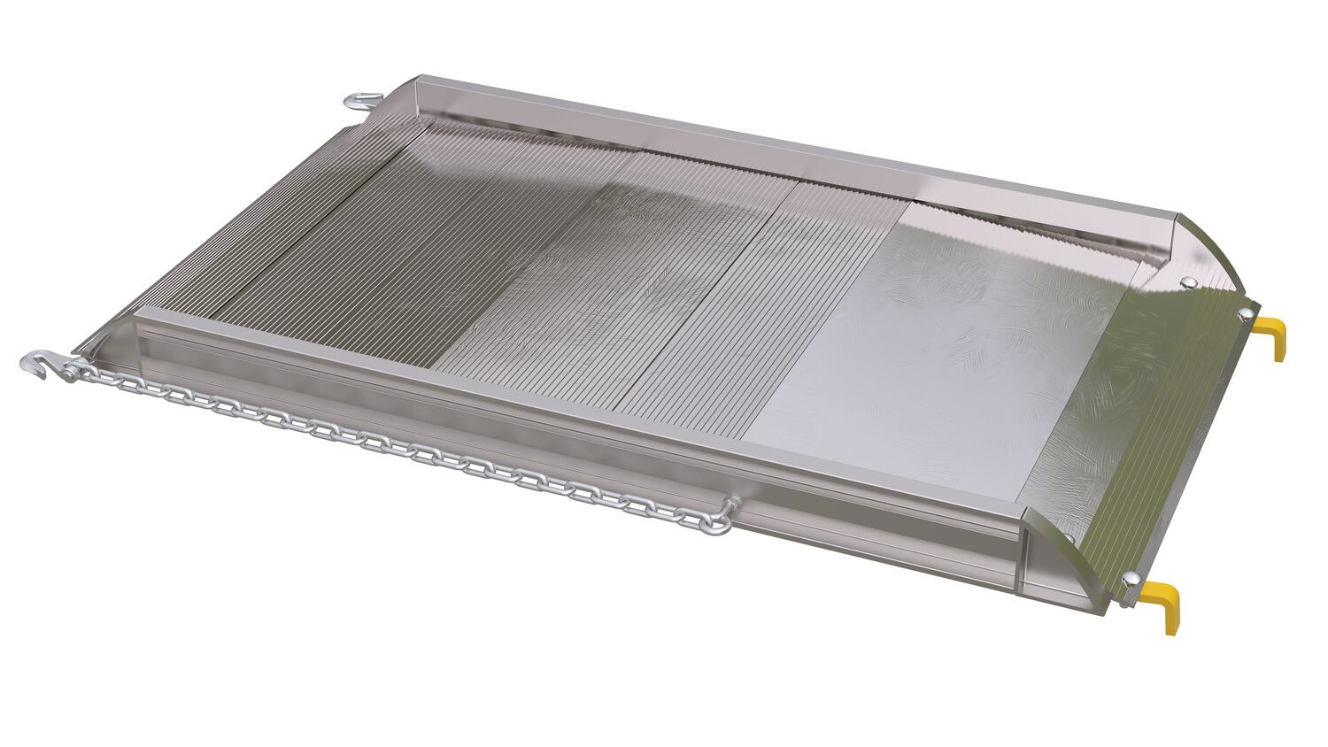 Vestil Aluminum Wheel Walk Ramp Steel Hook Style - 75-7/16 In. x 28 In. 3000 lb - Silver
