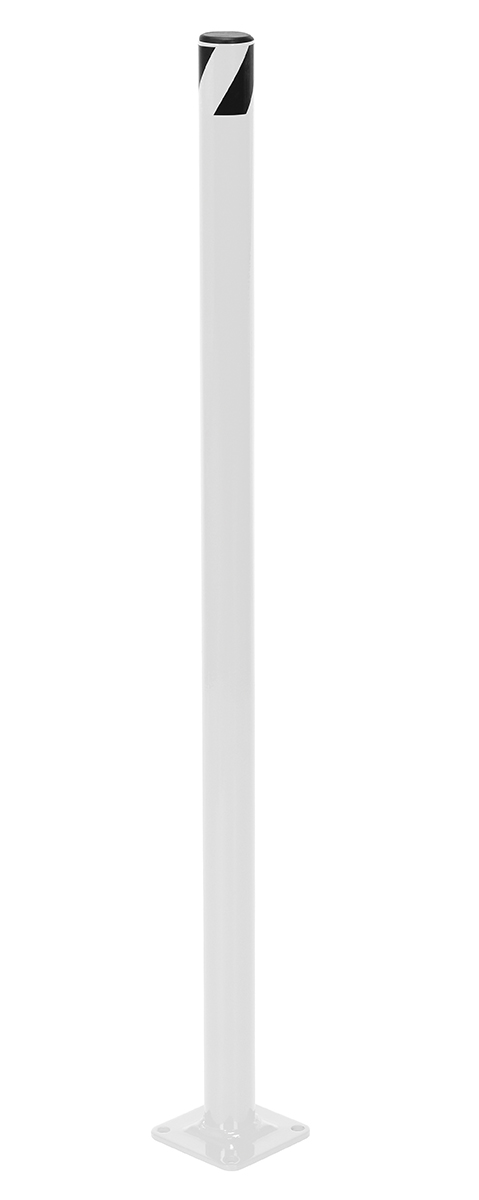 Vestil Steel Pipe Safety Bollard - 36 In. x 1-3/4 In. - White