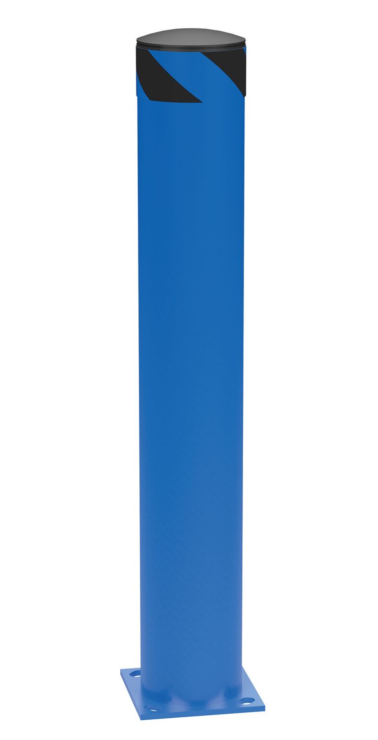 Vestil Steel Pipe Safety Bollard - 42 In. x 6-1/2 In. - Blue