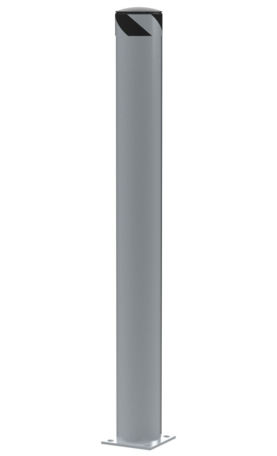 Vestil Steel Pipe Safety Bollard - 62 In. x 6-1/2 In. - Silver