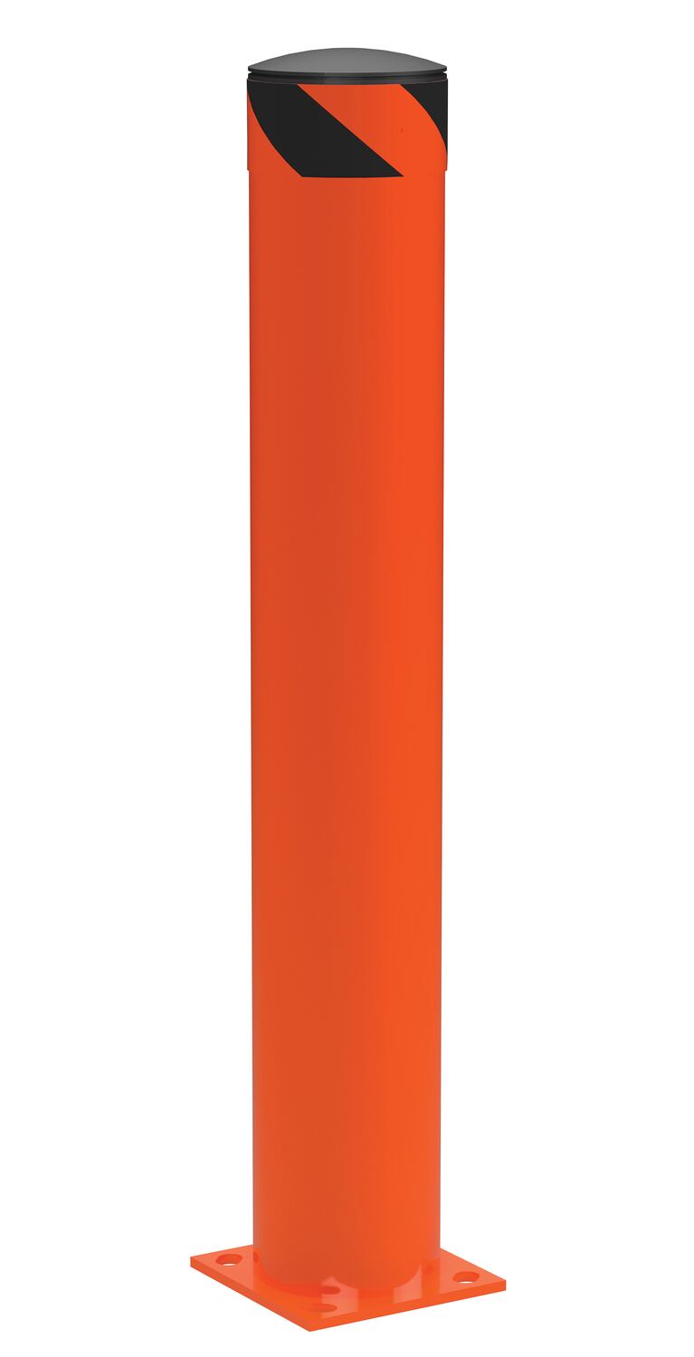 Vestil Steel Pipe Safety Bollard - 42 In. x 6-1/2 In. - Orange